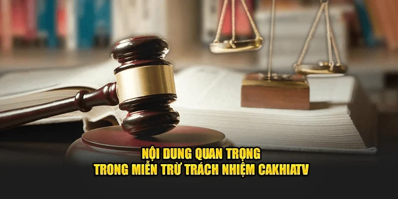 Phạm vi áp dụng miễn trừ trách nhiệm tại Cakhia
